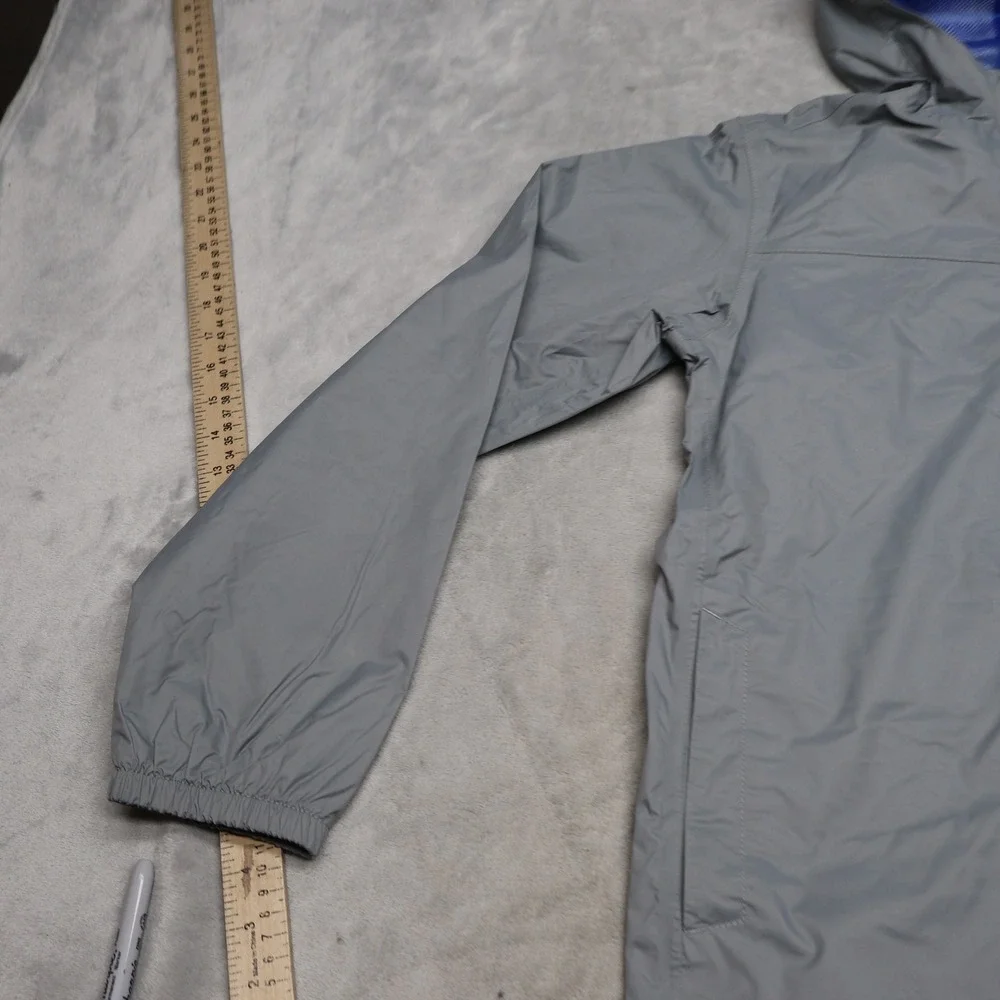 North Face Zipline Jacket Boys Large 14/16 Gray Rain Wind Waterproof Mesh Lined